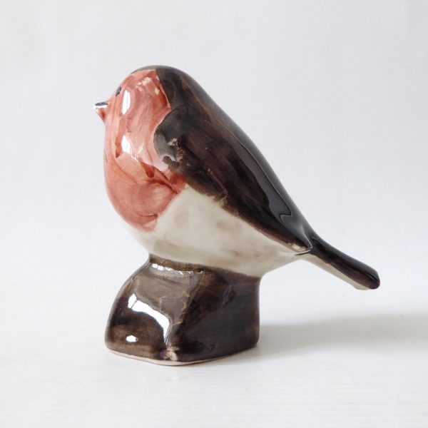David Sharp pottery, Rye, sussex. Vintage 70s robin bird figurine statue signed - Image 3
