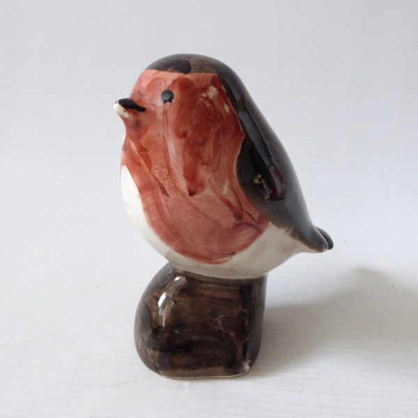 David Sharp pottery, Rye, sussex. Vintage 70s robin bird figurine statue signed - Image 4