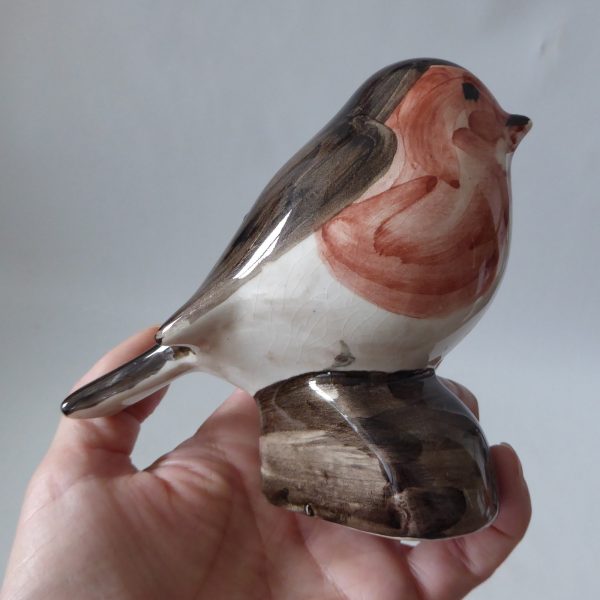 David Sharp pottery, Rye, sussex. Vintage 70s robin bird figurine statue signed - Image 8