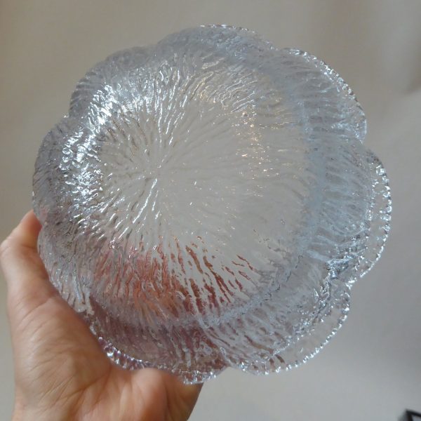 Holmegaard large 17cm Water-lily candle holder/votive Sidse Werner 1970s Vintage glass - Image 12