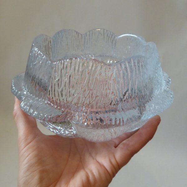 Holmegaard large 17cm Water-lily candle holder/votive Sidse Werner 1970s Vintage glass - Image 3