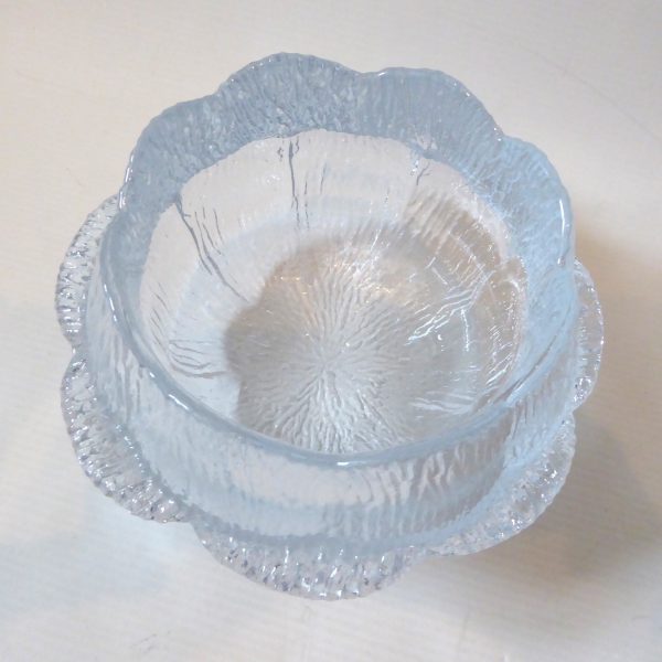 Holmegaard large 17cm Water-lily candle holder/votive Sidse Werner 1970s Vintage glass - Image 7