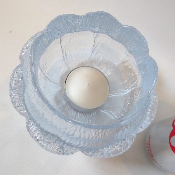 Holmegaard large 17cm Water-lily candle holder/votive Sidse Werner 1970s Vintage glass - Image 10