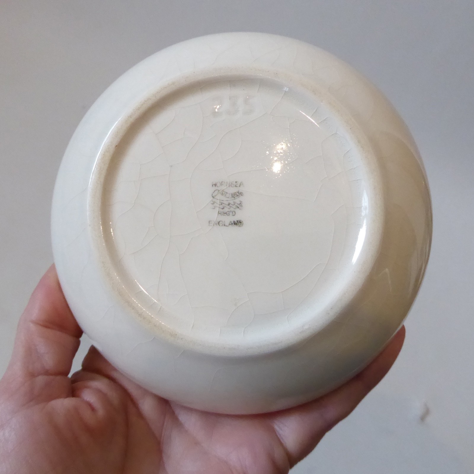 Hornsea Crescent 235 ashtray, black white maroon. 1960-1961 ceramic bowl vintage - Image 13