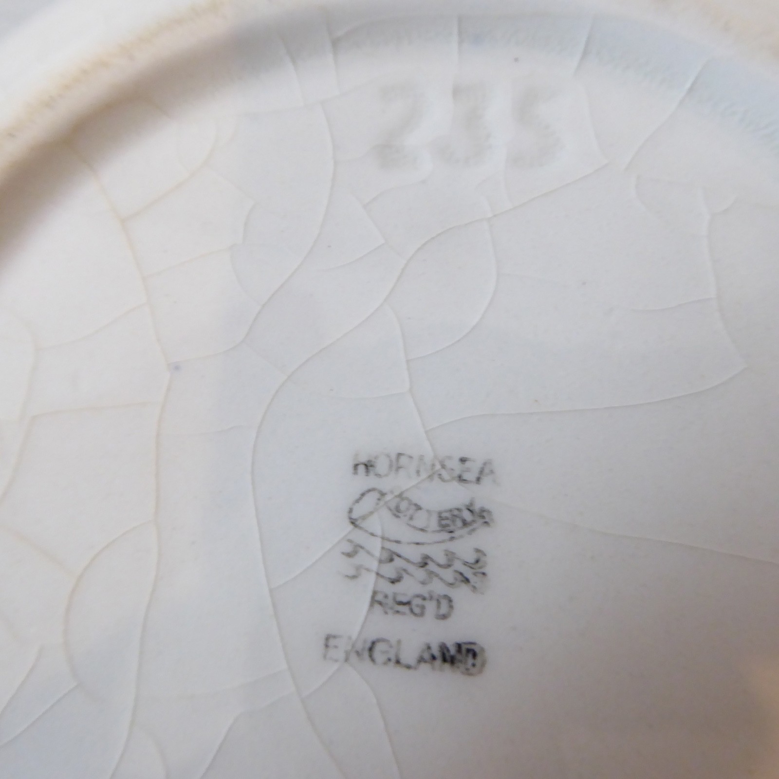 Hornsea Crescent 235 ashtray, black white maroon. 1960-1961 ceramic bowl vintage - Image 14