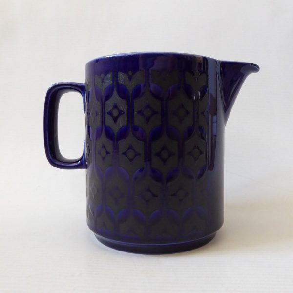 Hornsea Heirloom Midnight Blue large jug pitcher, 1970s retro vintage pottery - Image 4