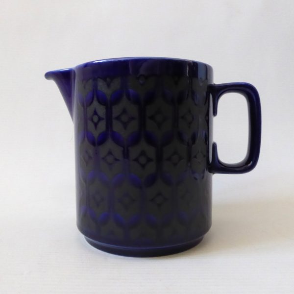 Hornsea Heirloom Midnight Blue large jug pitcher, 1970s retro vintage pottery - Image 5