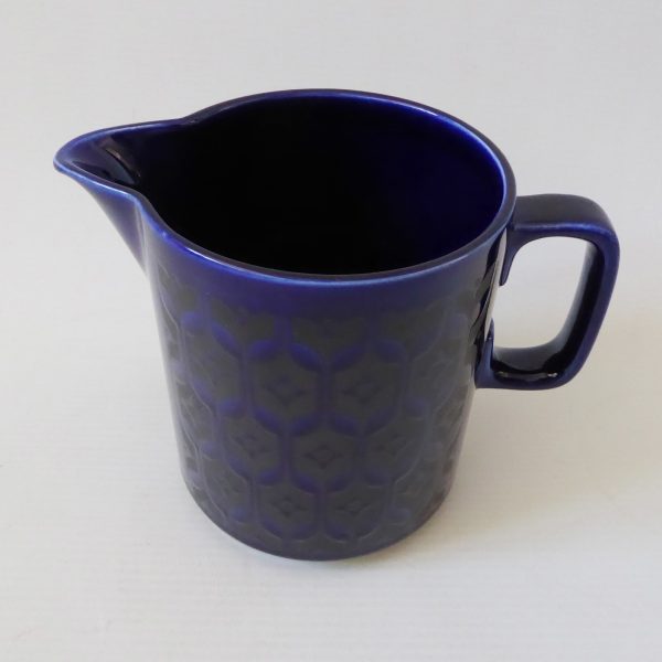 Hornsea Heirloom Midnight Blue large jug pitcher, 1970s retro vintage pottery - Image 6