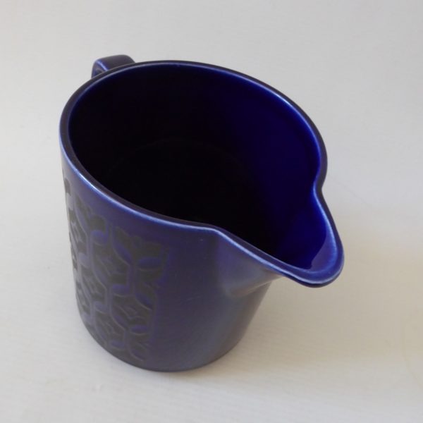 Hornsea Heirloom Midnight Blue large jug pitcher, 1970s retro vintage pottery - Image 8