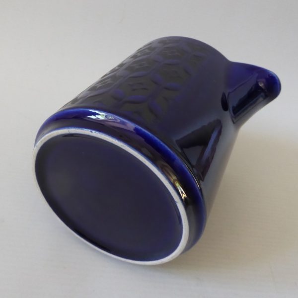 Hornsea Heirloom Midnight Blue large jug pitcher, 1970s retro vintage pottery - Image 9