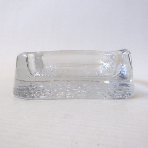 Iittala Finland Riite art glass dish Timo Sarpaneva square candle holder ashtray - Image 7