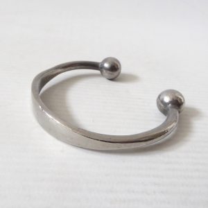 Jorgen Jensen Danish vintage pewter open adjustable bangle bracelet 210, MCM 50s