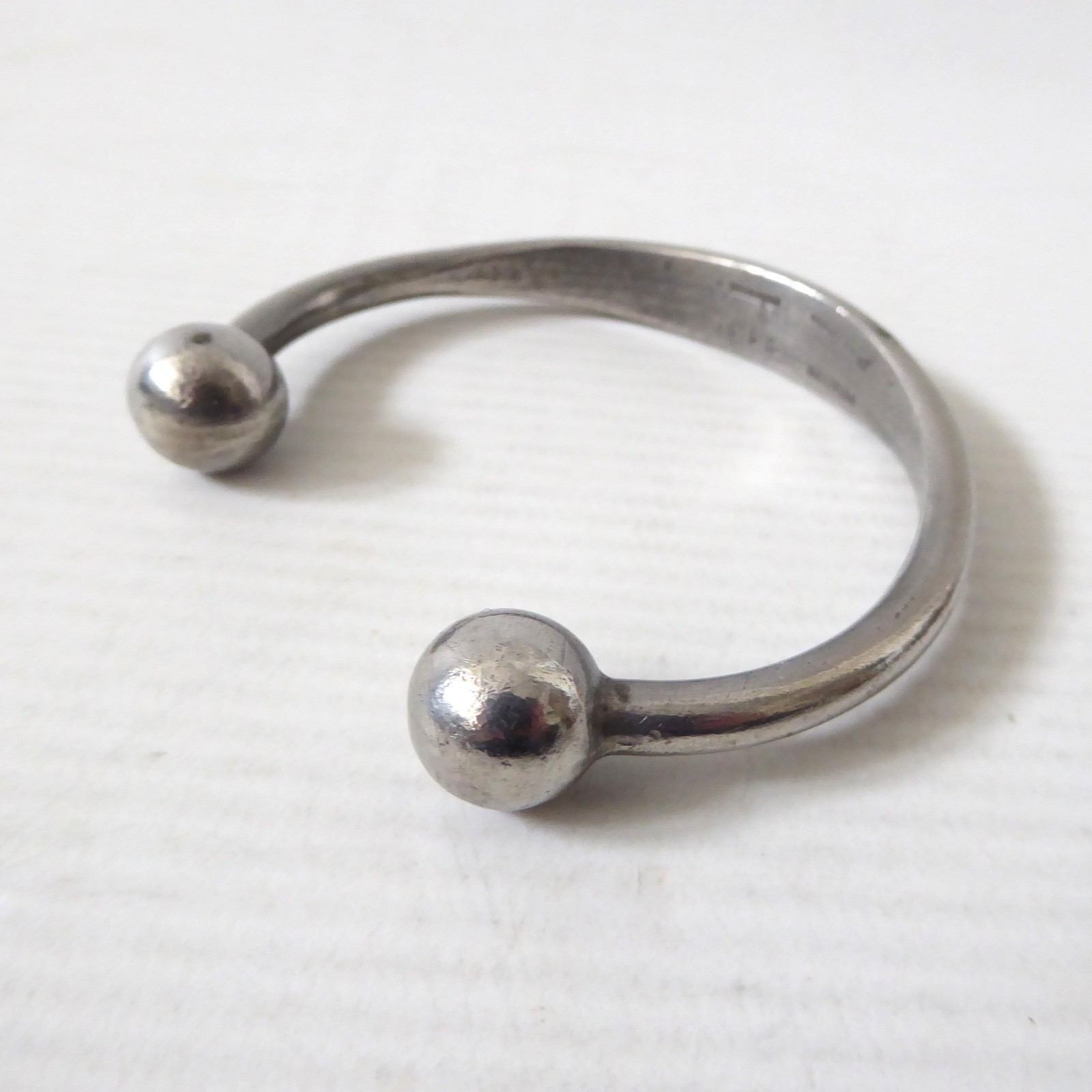 Jorgen Jensen Danish vintage pewter open adjustable bangle bracelet 210, MCM 50s - Image 6