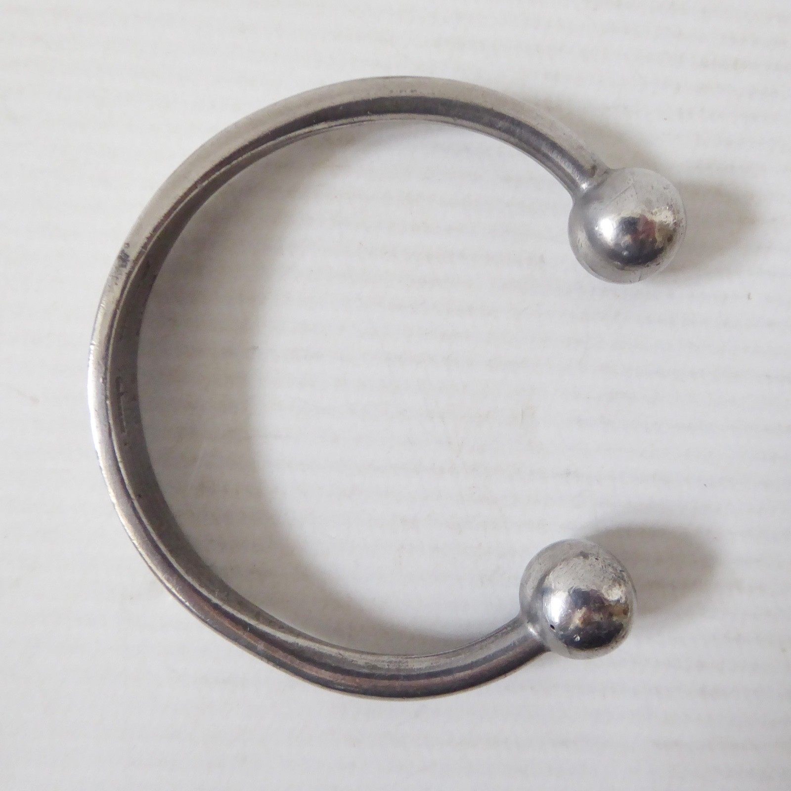 Jorgen Jensen Danish vintage pewter open adjustable bangle bracelet 210, MCM 50s - Image 8