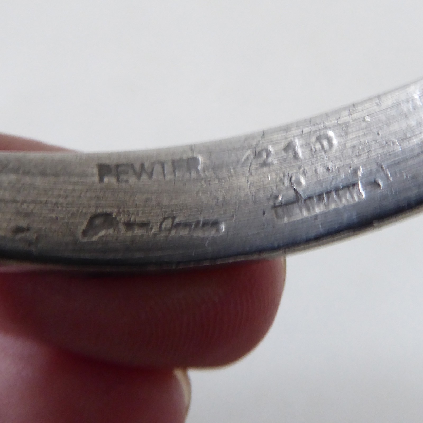 Jorgen Jensen Danish vintage pewter open adjustable bangle bracelet 210, MCM 50s - Image 10