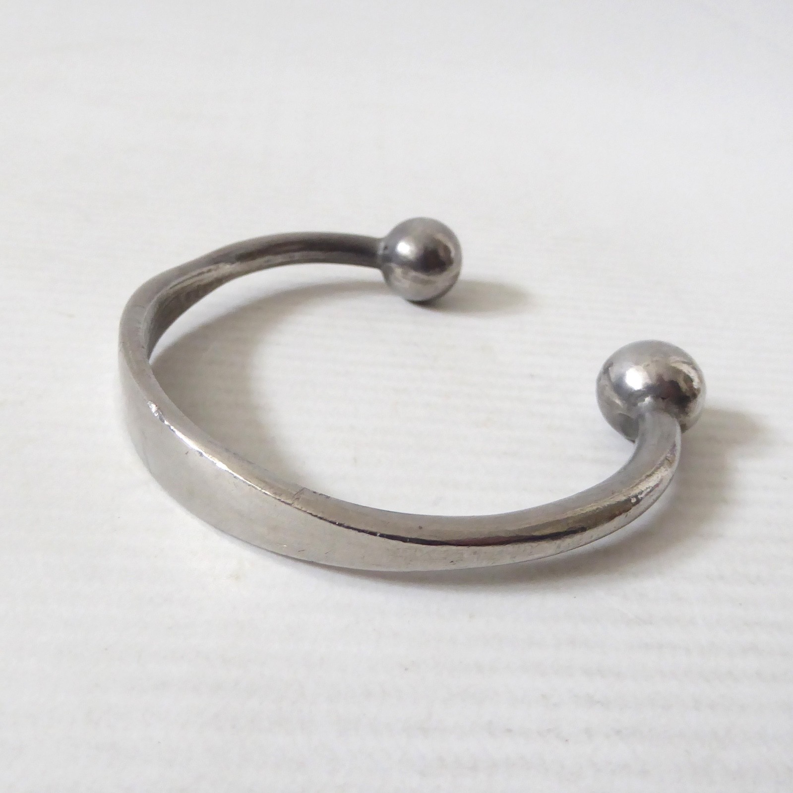 Jorgen Jensen Danish vintage pewter open adjustable bangle bracelet 210, MCM 50s