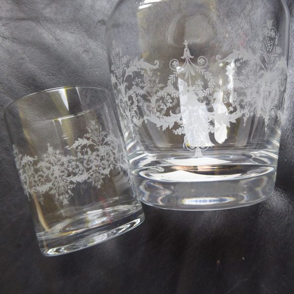Laura Ashley Josette bedside water carafe and tumbler glass. Fine floral print - Image 5