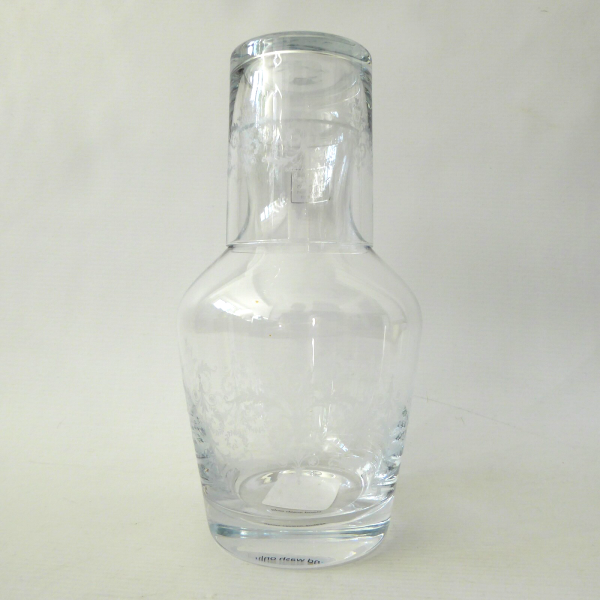 Laura Ashley Josette bedside water carafe and tumbler glass. Fine floral print