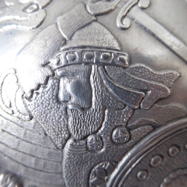 Meba Iceland vintage pewter Nordic Norse Viking medallion pendant & 27" necklace - Image 5