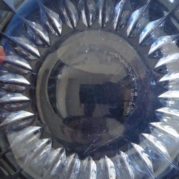 Mid century Maleras Folke Walving clear 9" art glass bowl Signed vintage Swedish - Image 15