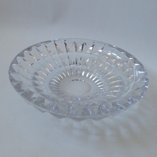 Mid century Maleras Folke Walving clear 9" art glass bowl Signed vintage Swedish - Image 3