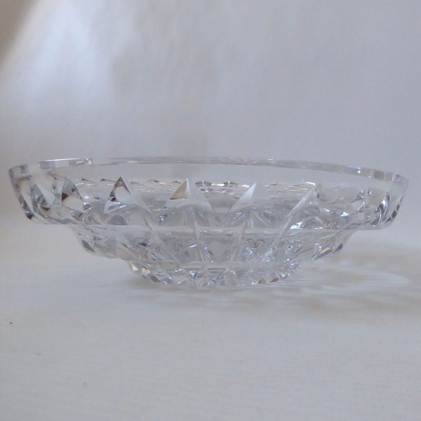 Mid century Maleras Folke Walving clear 9" art glass bowl Signed vintage Swedish - Image 6