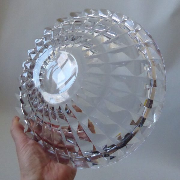 Mid century Maleras Folke Walving clear 9" art glass bowl Signed vintage Swedish - Image 9