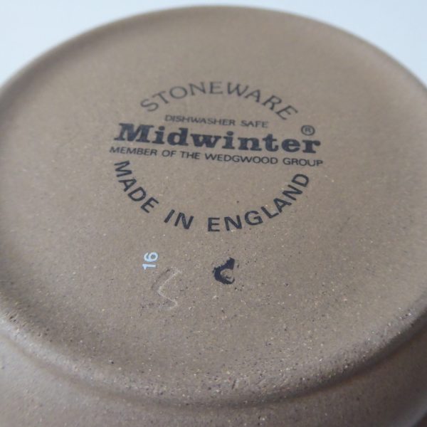 Midwinter Stoneware lidded sugar bowl brown stripes. 1970s retro ceramic pottery - Image 8