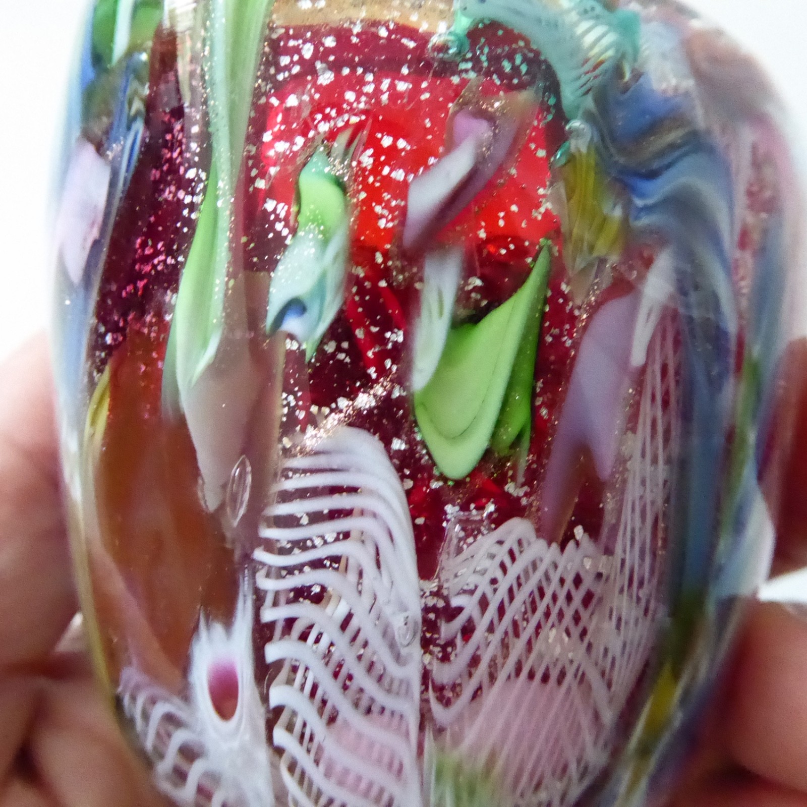 Murano AVEM Bizantino Tutti Frutti small vase/match holder. Vintage mid century - Image 7