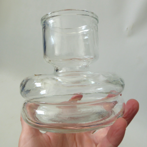 Nanny Still 2158 Tuikku candle holder base Finnish Finncristal vintage 60s glass