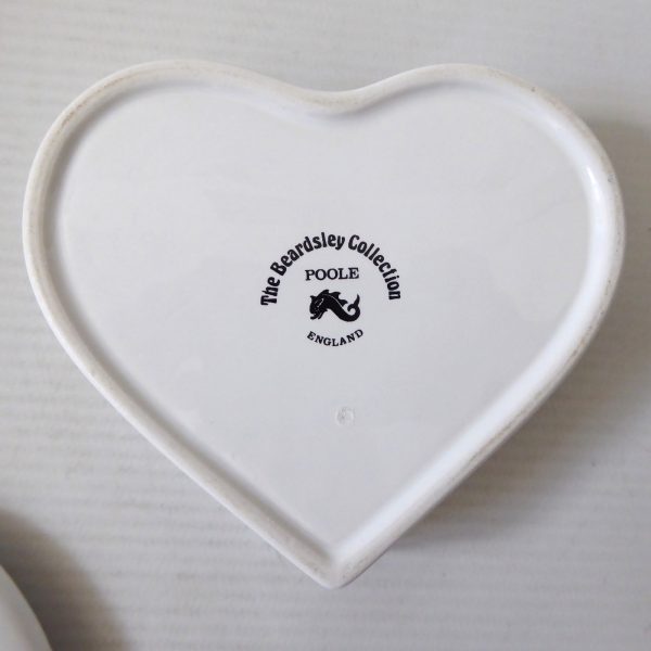 Poole Pottery Aubrey Beardsley Collection ceramic heart shaped container box '79 - Image 8