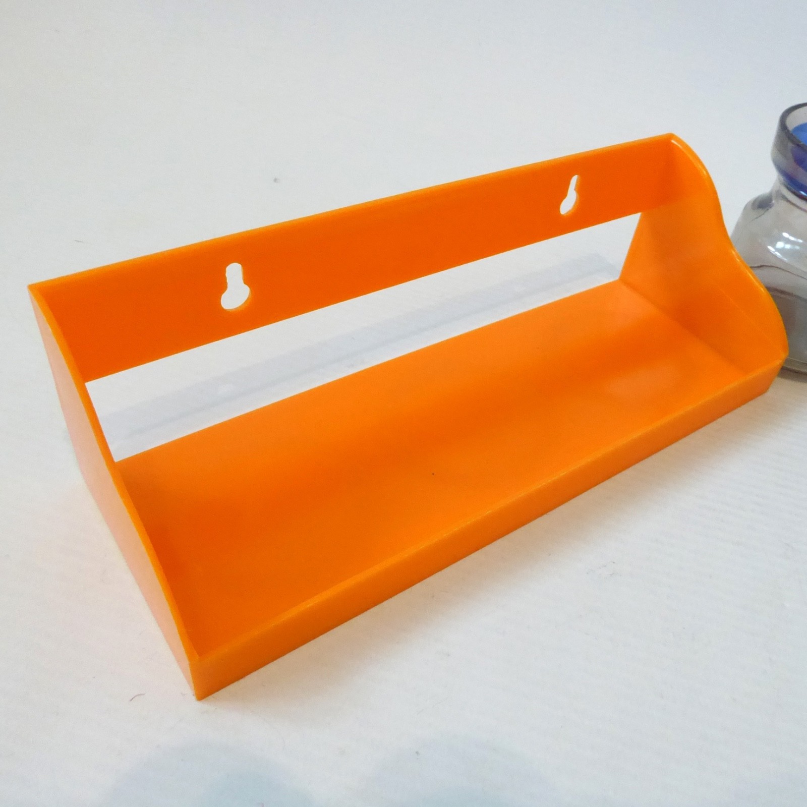 Retro small plastic kitchen pots and orange storage shelf. 1970s jars containers - Image 10