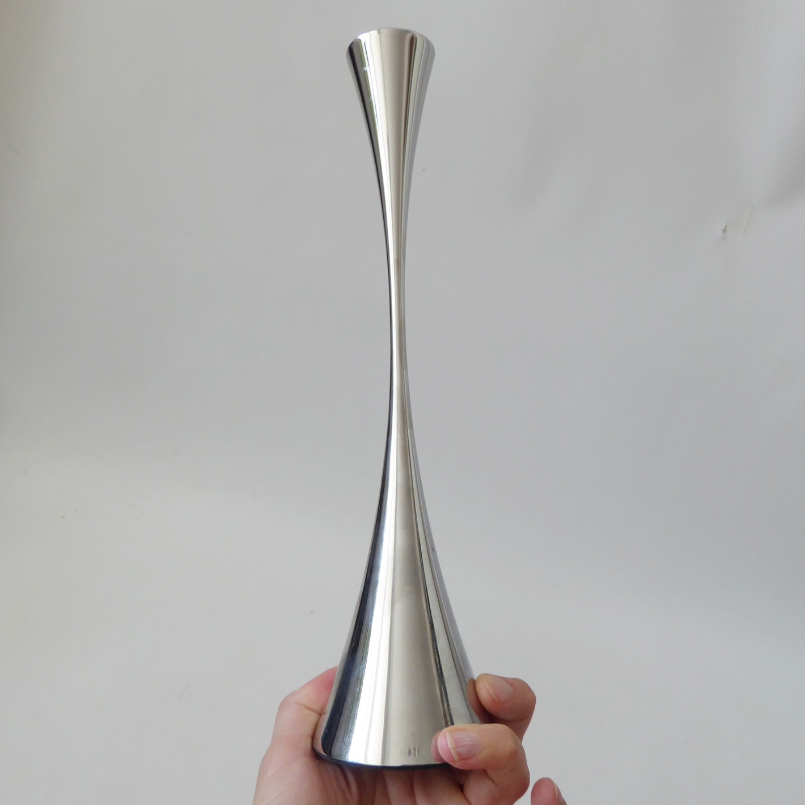 Robert Welch Arden 12" candlestick stainless steel silver chrome color modernist - Image 3
