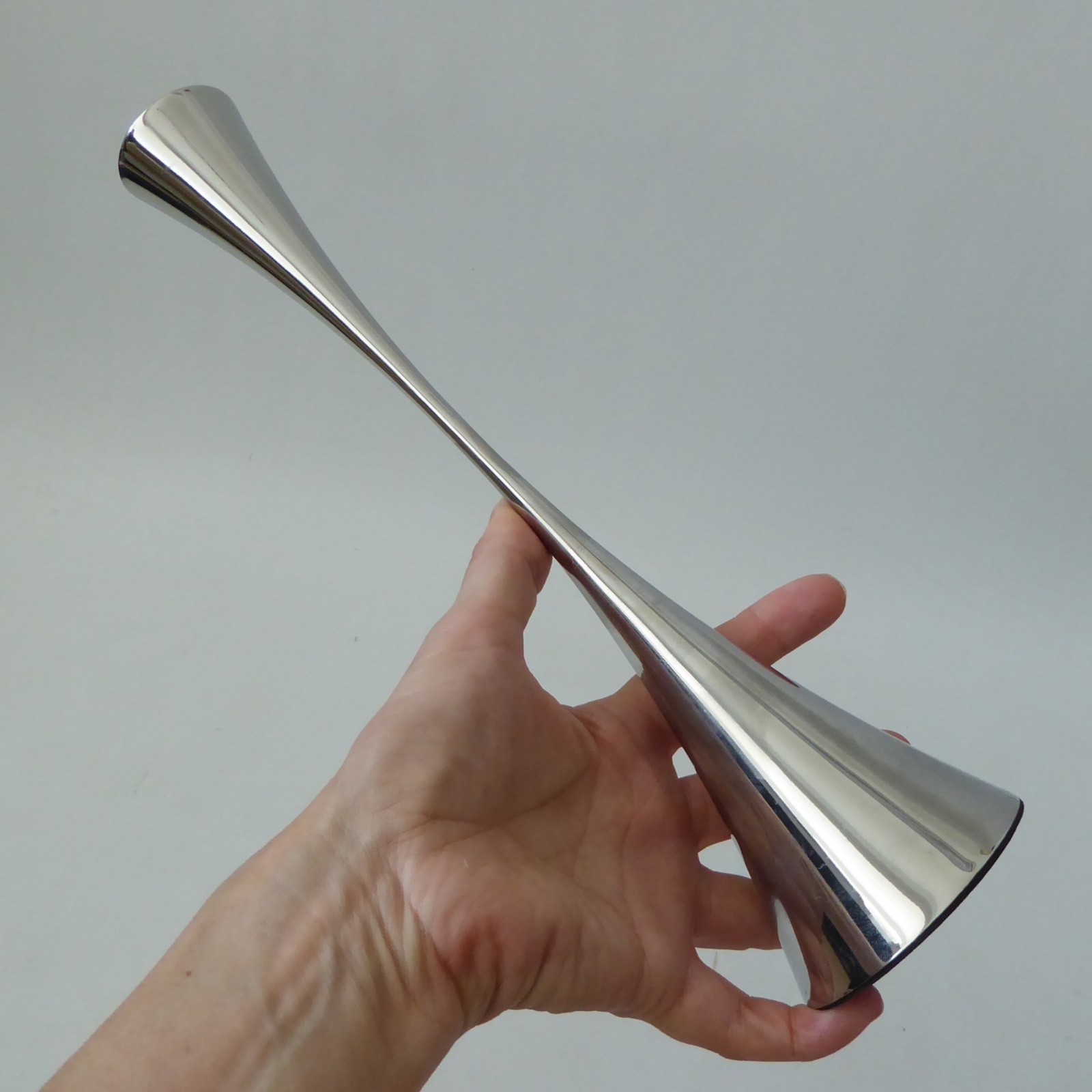 Robert Welch Arden 12" candlestick stainless steel silver chrome color modernist - Image 4