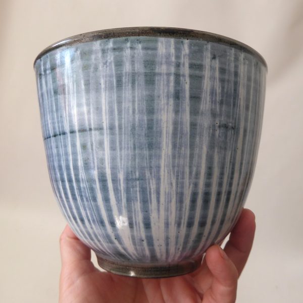 Rye Pottery Jimmy Elliott 1950s plant pot holder, pottery sgraffito bowl planter - Image 4