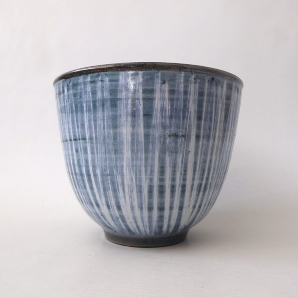 Rye Pottery Jimmy Elliott 1950s plant pot holder, pottery sgraffito bowl planter