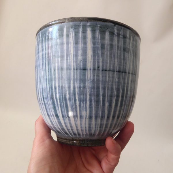 Rye Pottery Jimmy Elliott 1950s plant pot holder, pottery sgraffito bowl planter - Image 9