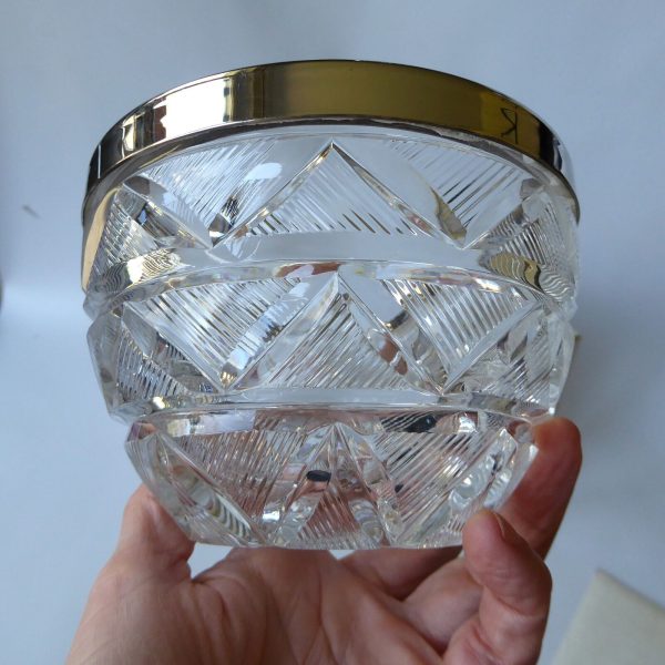 USSR crystal bowl, vintage. Boxed small cut glass + silverplated. Caenaho B CCCP - Image 9
