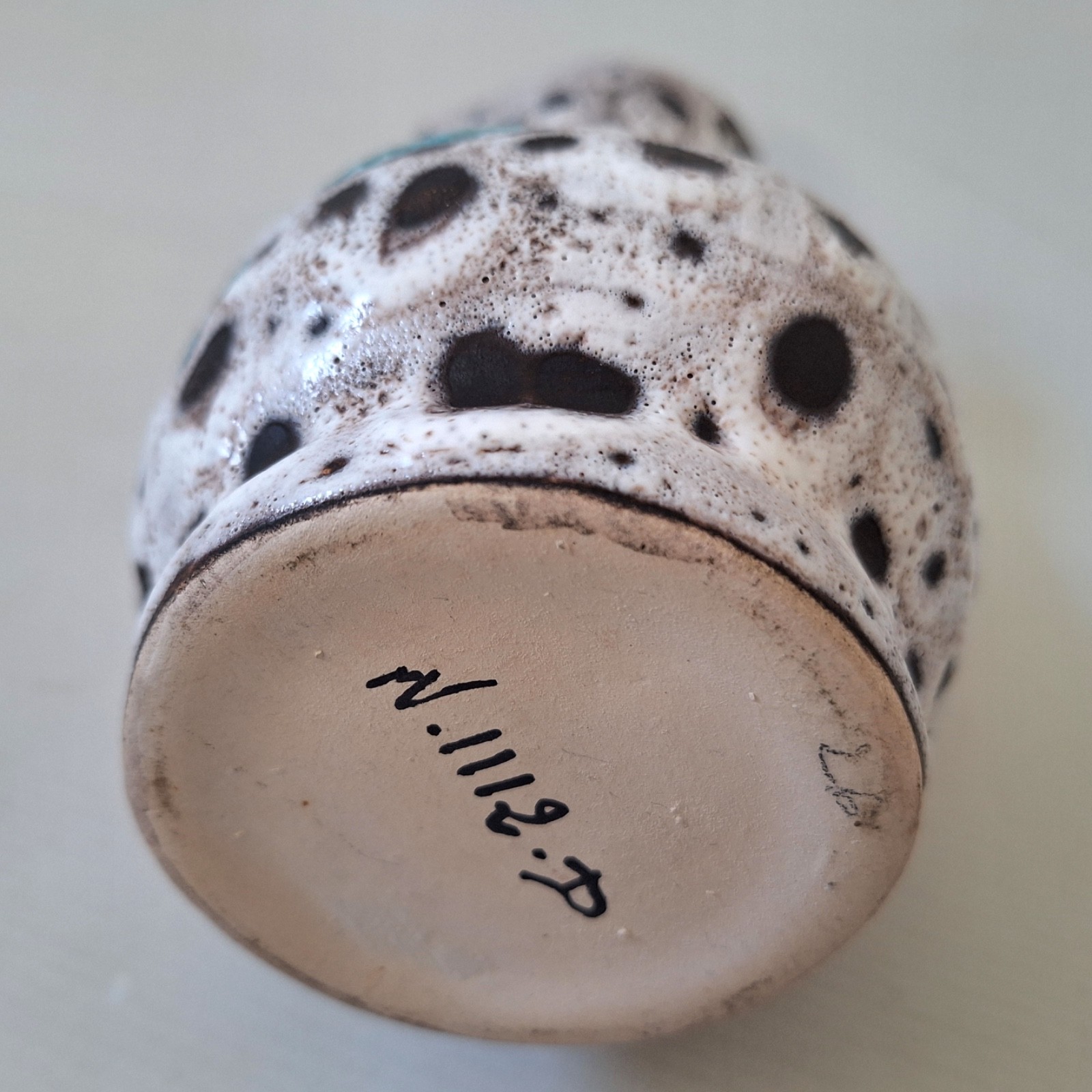 Vallauris mid century French ceramic pottery FISh jug vase, fat lava retro 1960s - Image 10