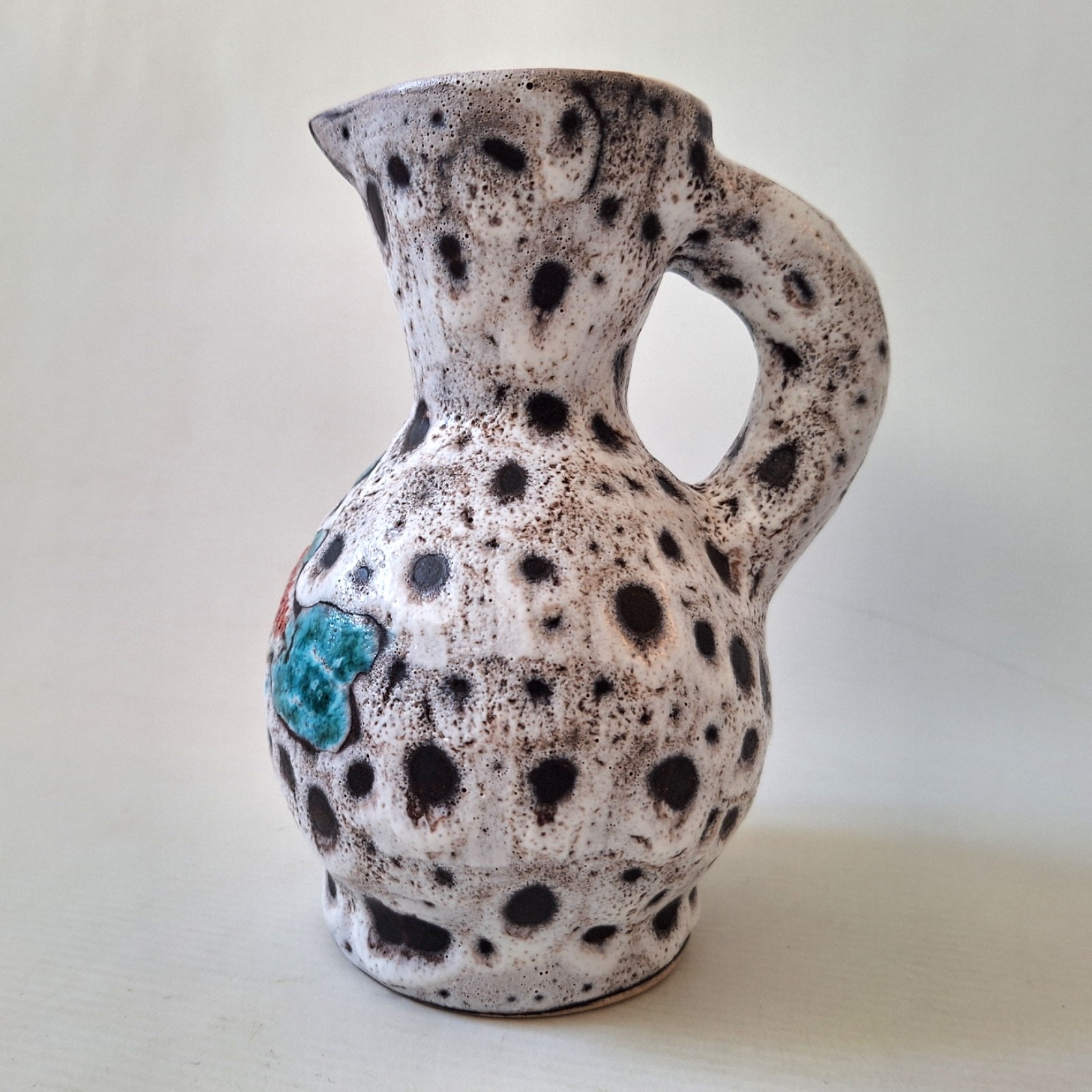 Vallauris mid century French ceramic pottery FISh jug vase, fat lava retro 1960s - Image 6