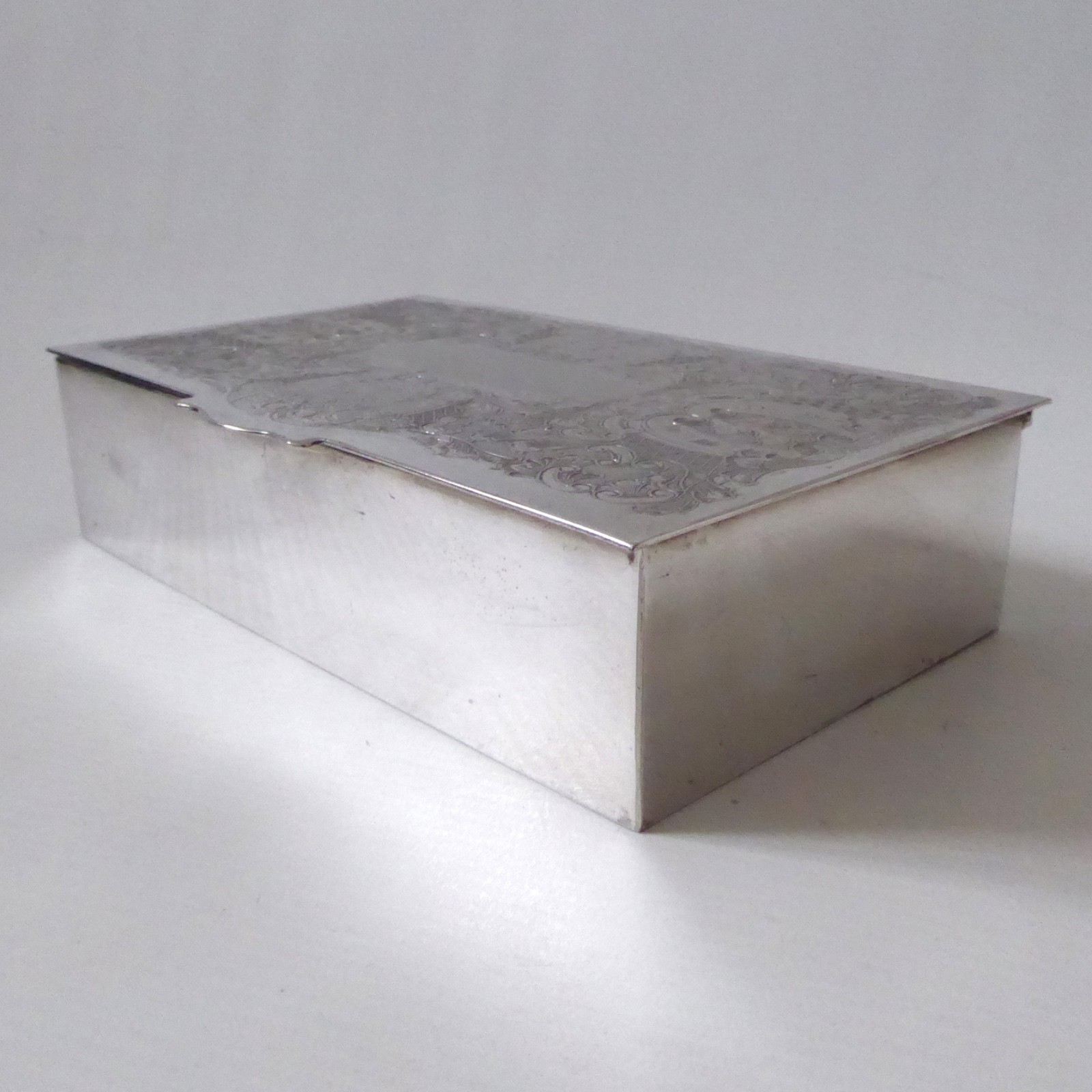 Viners of Sheffield Alpha Plate cigarette trinket jewellery box case, vintage - Image 3