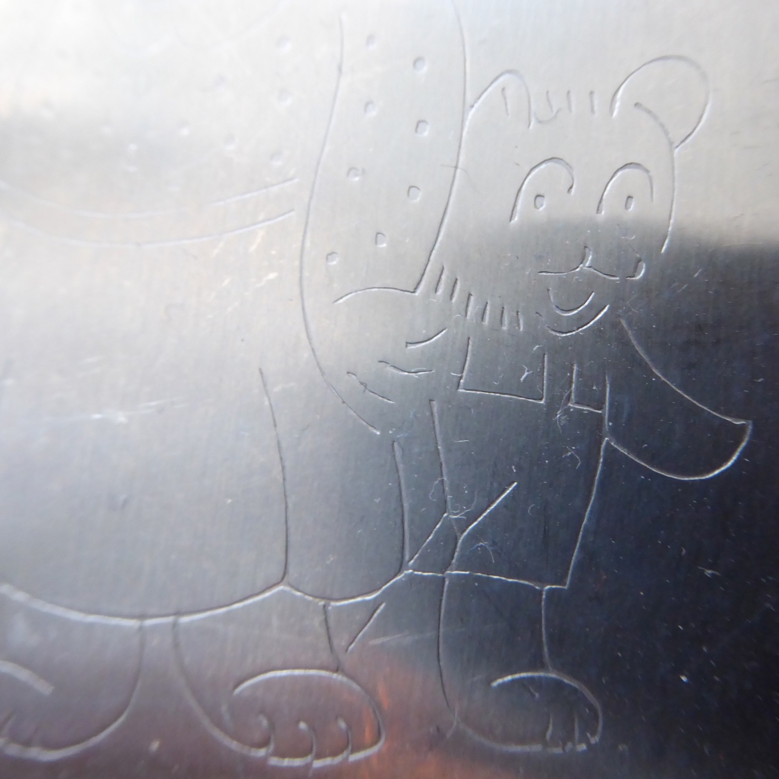 Vintage DKF LUNDTOFTE Denmark 3 bears stainless steel children's kid's dish bowl - Image 9