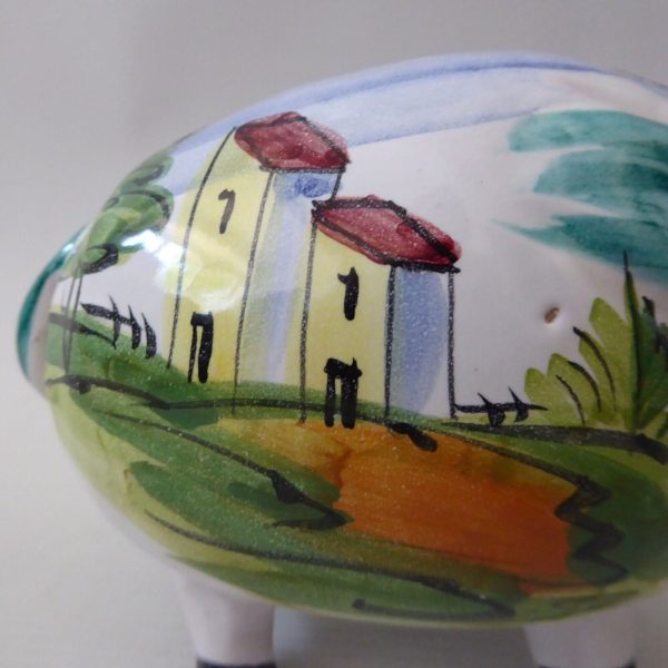 Vintage Montrose Italy 2168 piggy bank money box. Mid century painted + label - Image 11