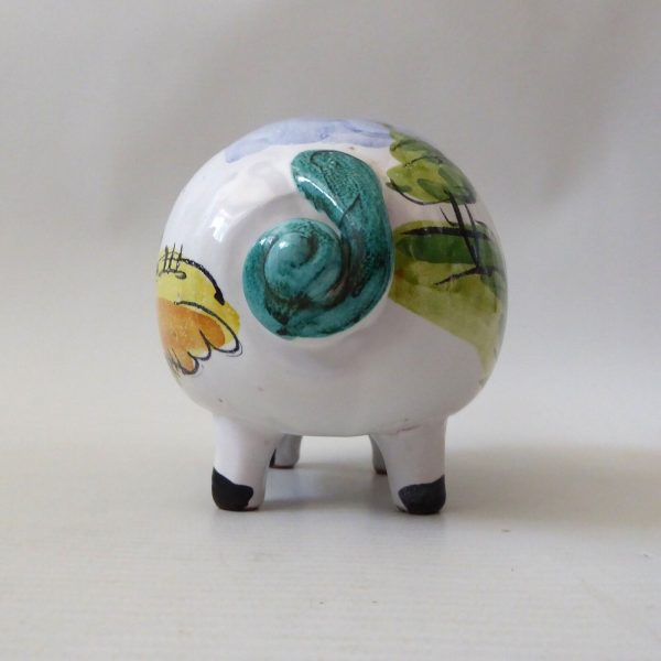 Vintage Montrose Italy 2168 piggy bank money box. Mid century painted + label - Image 13