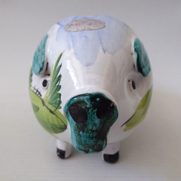 Vintage Montrose Italy 2168 piggy bank money box. Mid century painted + label - Image 15