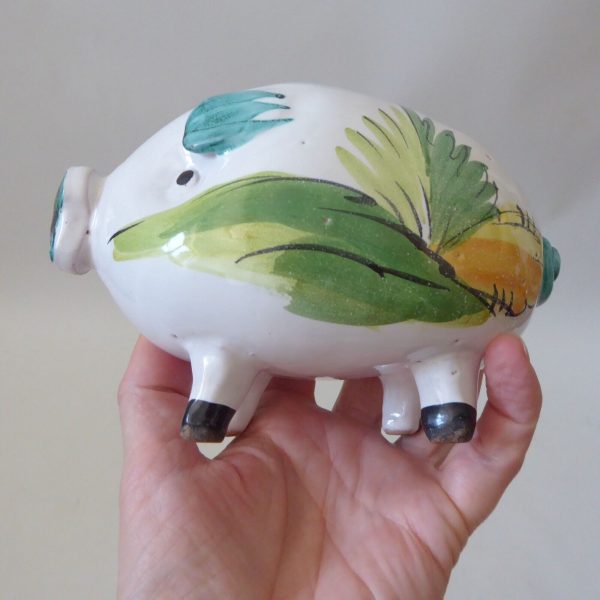Vintage Montrose Italy 2168 piggy bank money box. Mid century painted + label - Image 3