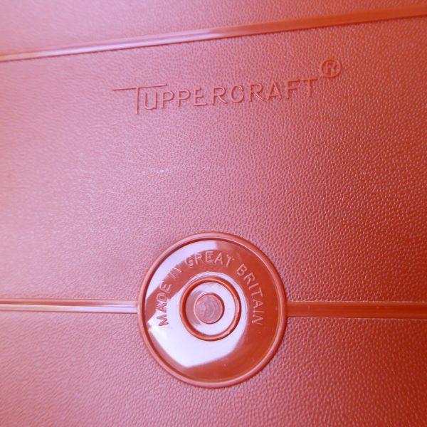 Vintage Tupperware Tuppercraft storage box. 1970s/1980s orange plastic container - Image 9