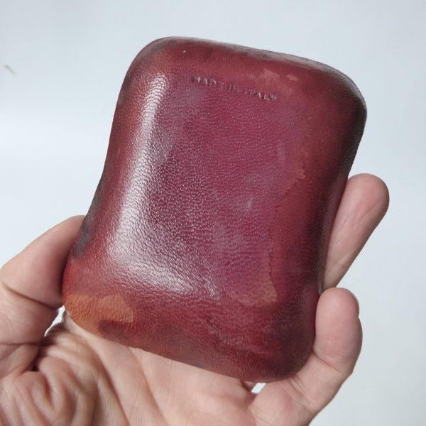 Vintage mid century Italian sgraffito pin dish. 1960s retro small plate +leather - Image 9
