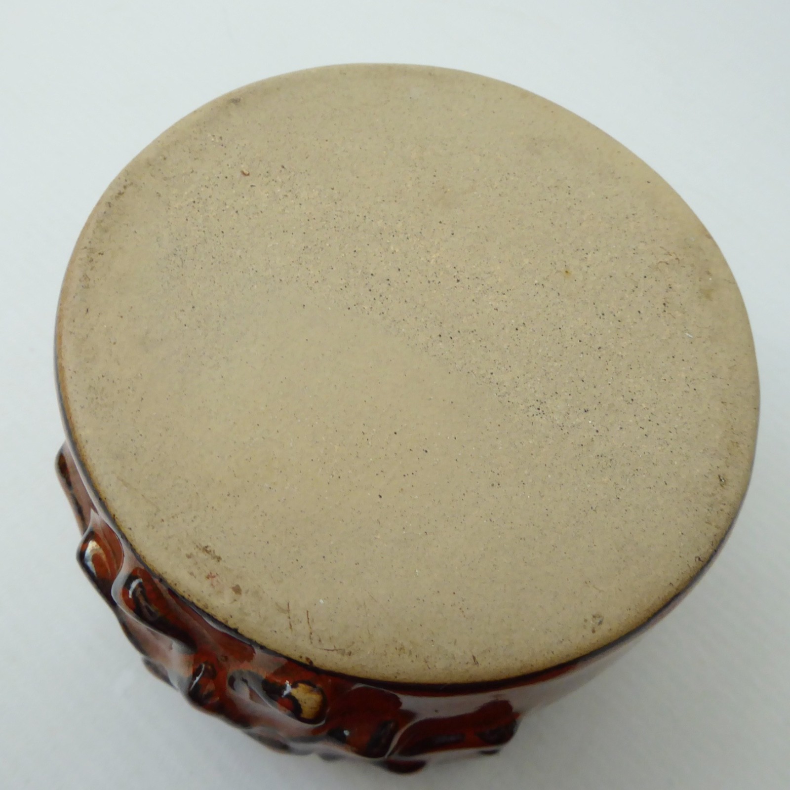 Vintage studio art pottery/ceramic owl lidded box container storage, retro pot - Image 13