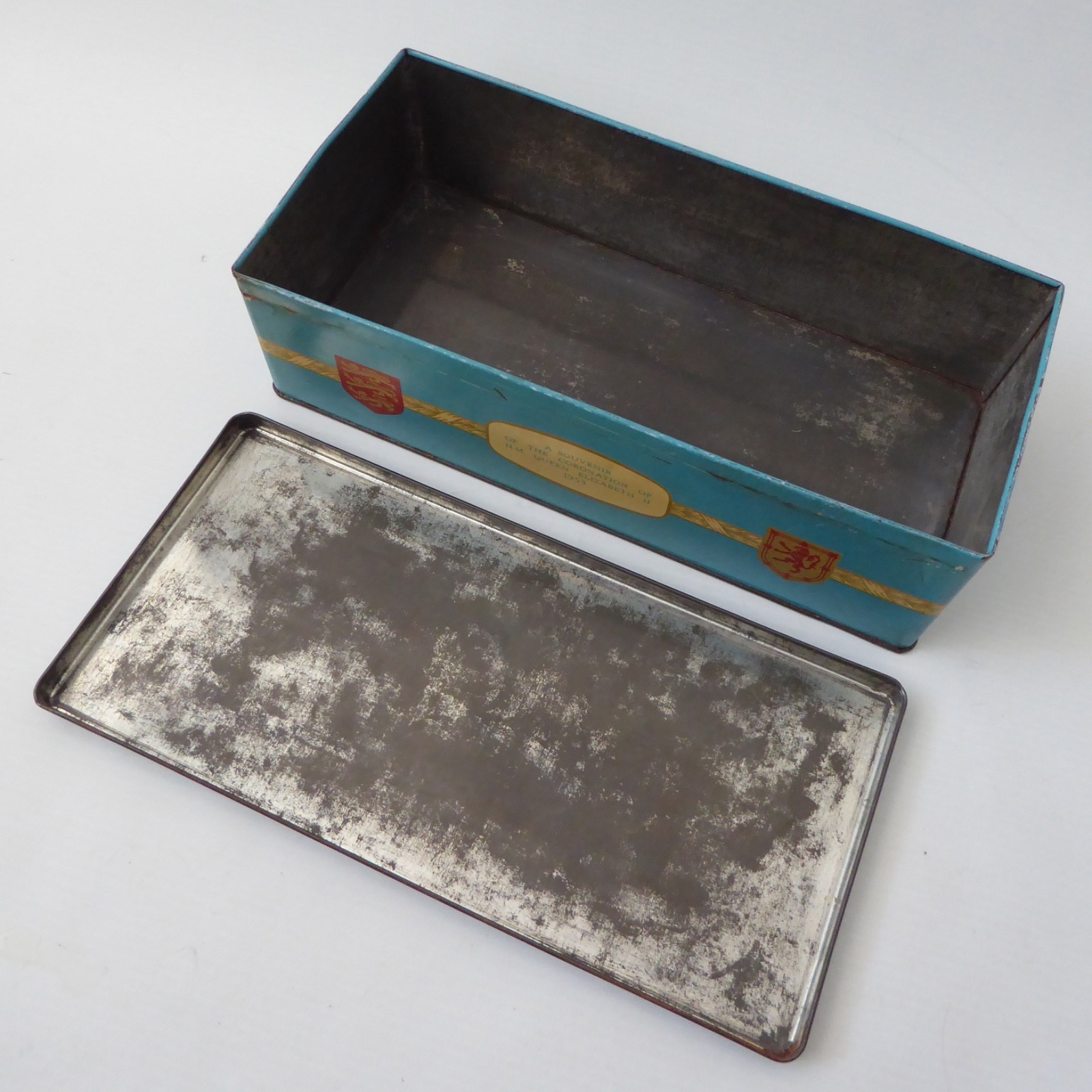 1953 HM Queen Elizabeth 11 Coronation Biscuit Tin, Meredith & Drew ltd, Vintage - Image 12
